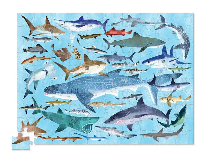 100-pc Puzzle 36-Sharks