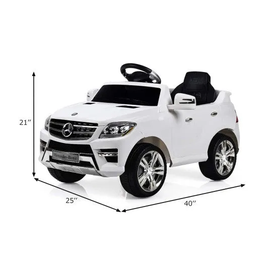 6V Mercedes Benz Kids Ride on Car with MP3 RC-White