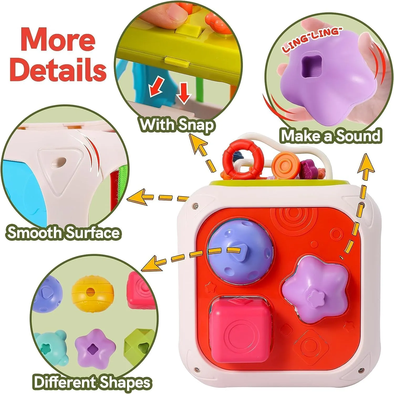 7 IN 1 MONTESSORI SENSORY TOYS FOR BABY 6 9 12 18 MONTHS NEWBORN GIRL BOY EDUCATIONAL GIFT MOTOR SKILLS ACTIVITY CUBE GAMES FOR CHILDREN 1 2 YEARS BIRTHDAY GIFT