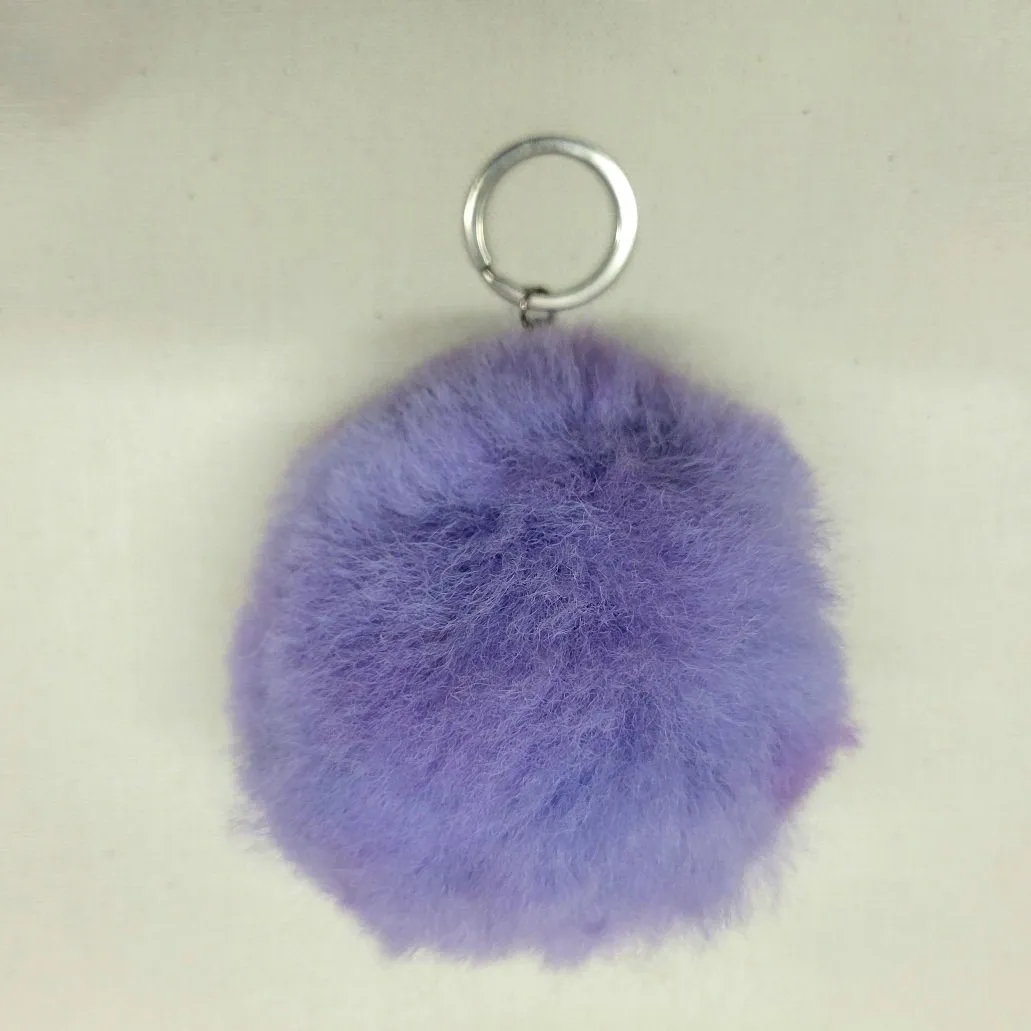 Alpaca Fuzzball Keychain