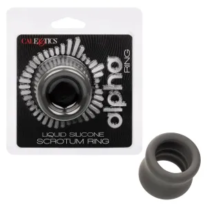 Alpha Liquid Silicone Scrotum Ring - Gray Gray