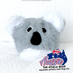 Aussie Koala Rough Play Squeaky Rubber Ball Dog Toy Pet Toys