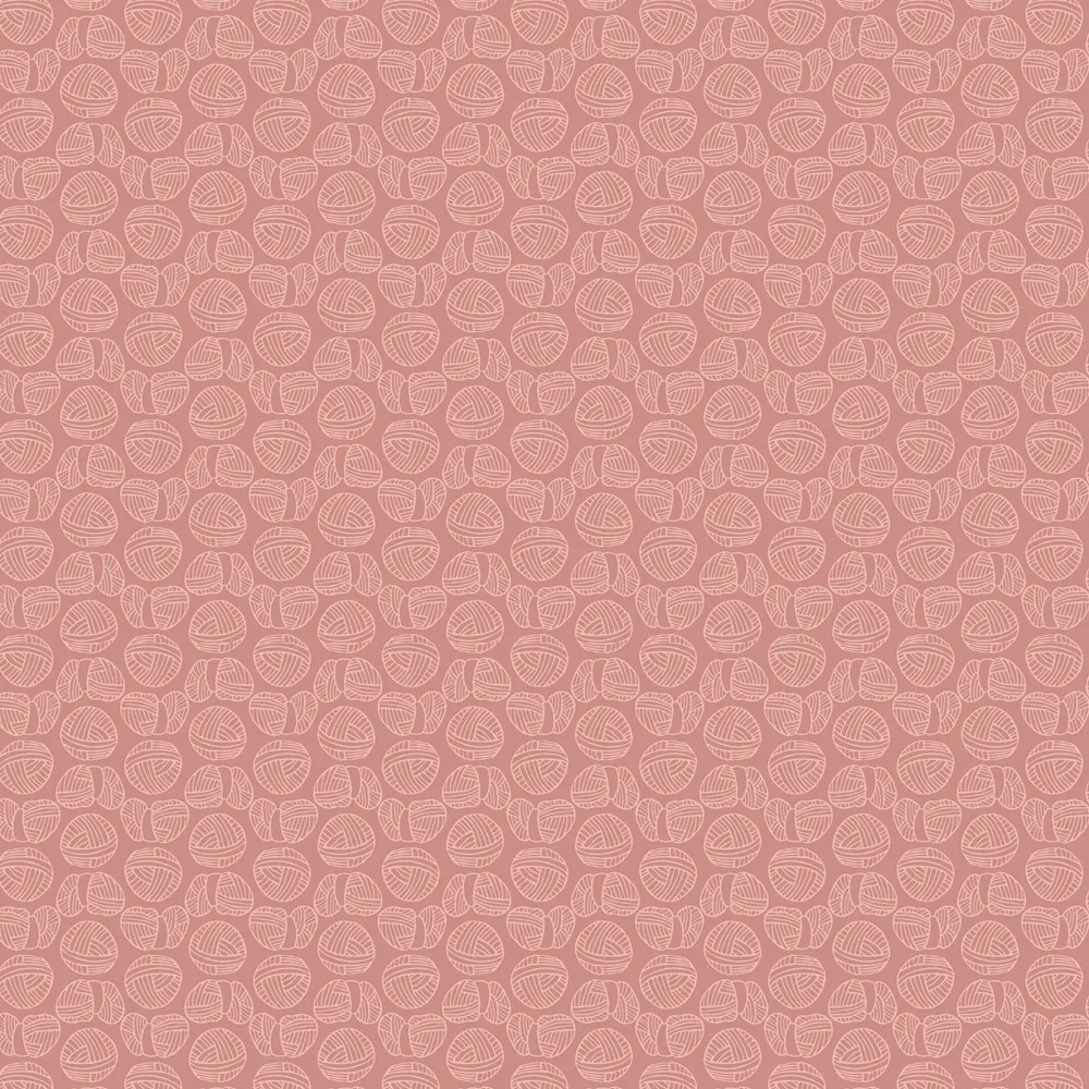 Ball Of Yarn Fabric - Pink