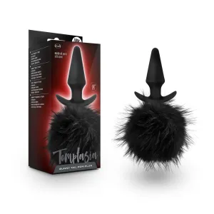 Blush Temptasia Tail Pom Plug - Black