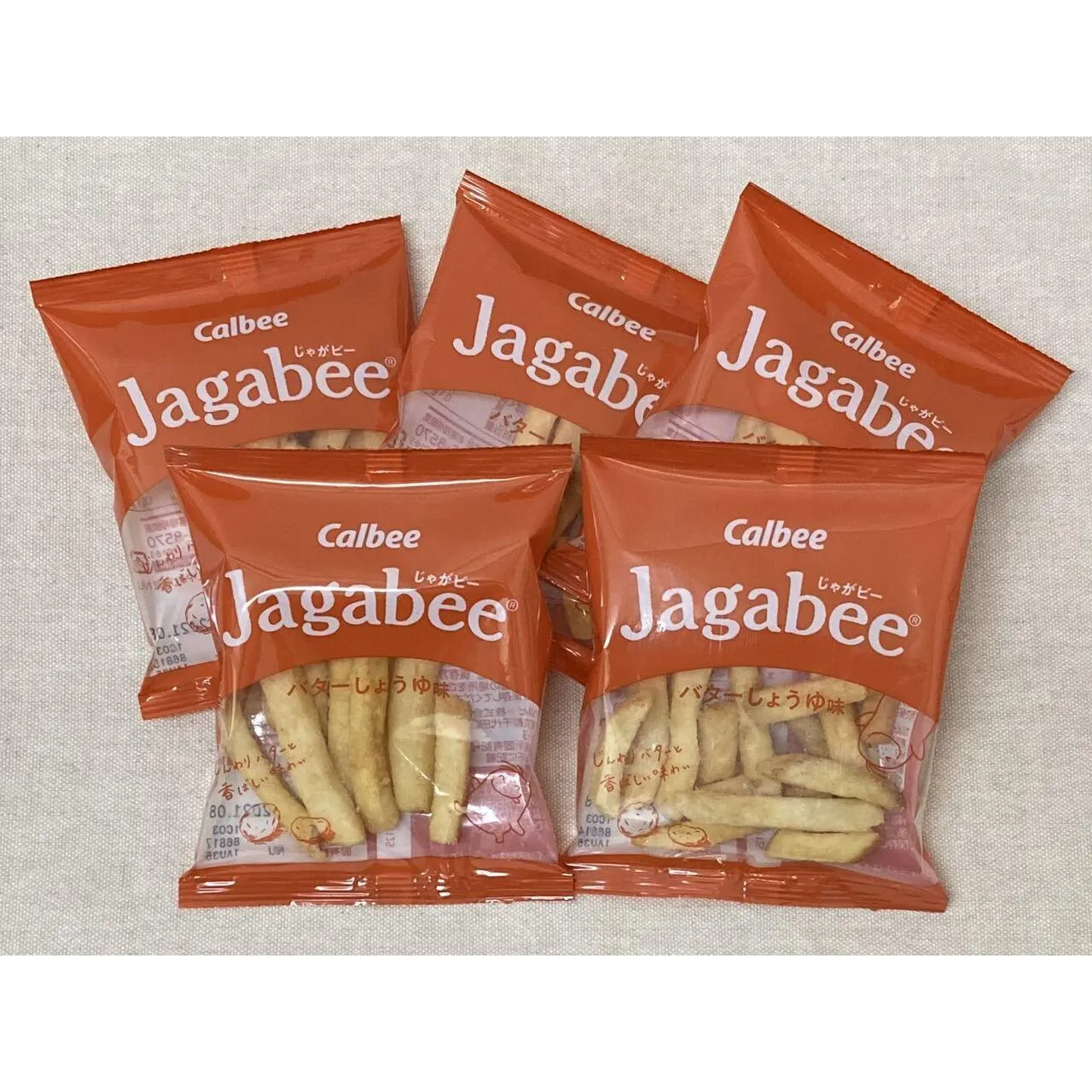 Calbee Jagabee Potato Sticks Snack Butter Soy Sauce (Pack of 3)