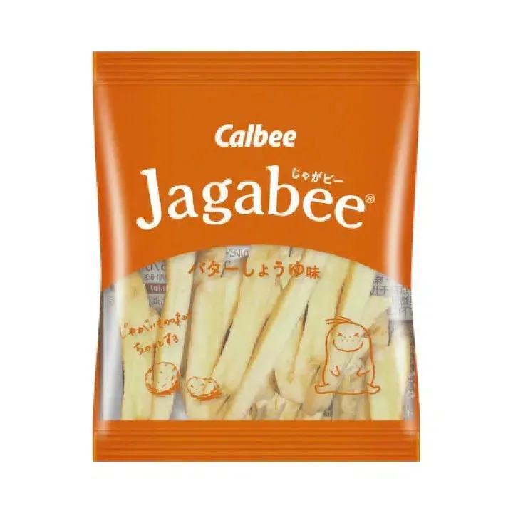 Calbee Jagabee Potato Sticks Snack Butter Soy Sauce (Pack of 3)