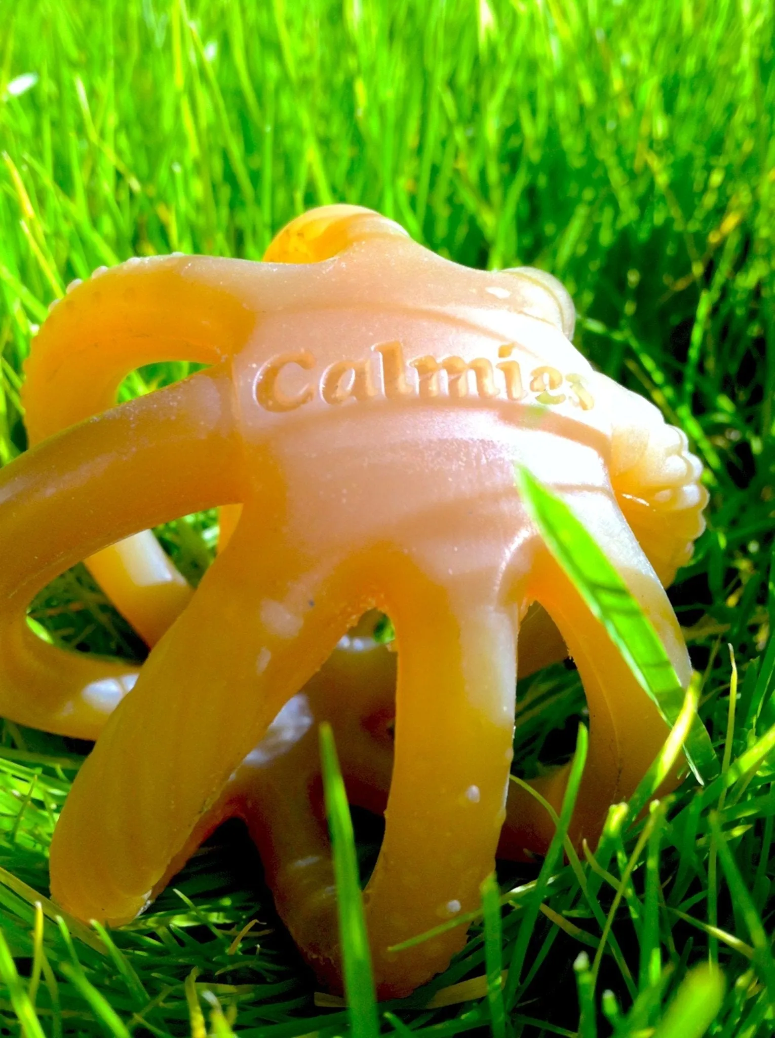 Calmies: 100% Natural Rubber Baby Teether - Plant-Based, BPA-Free & PVC-Free, Supports Sensory Development