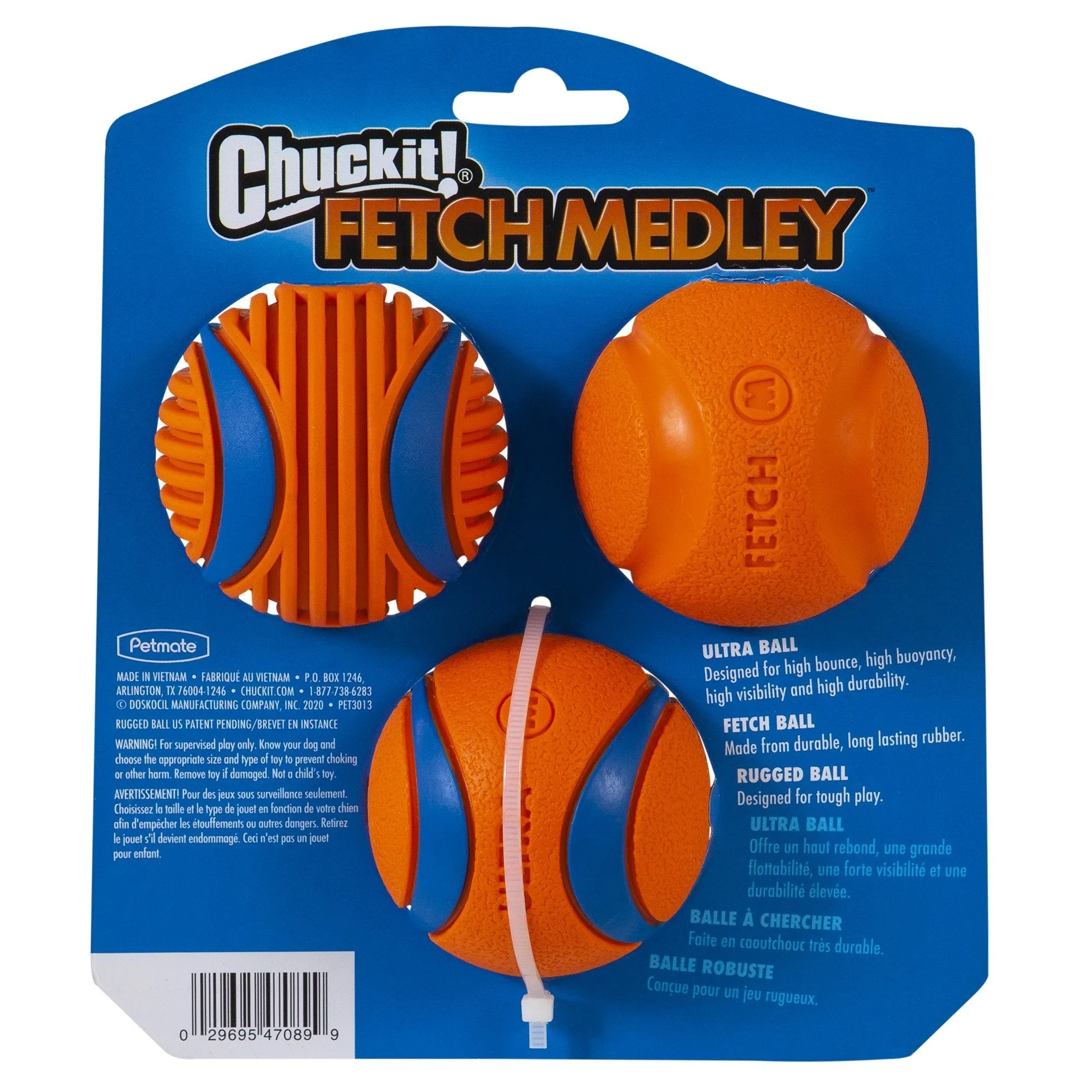 Chuckit Fetch Medley Ball Gen 3 Medium Dog Toy Set^^^