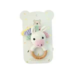 Crochet Ring Rattle - Isla Unicorn