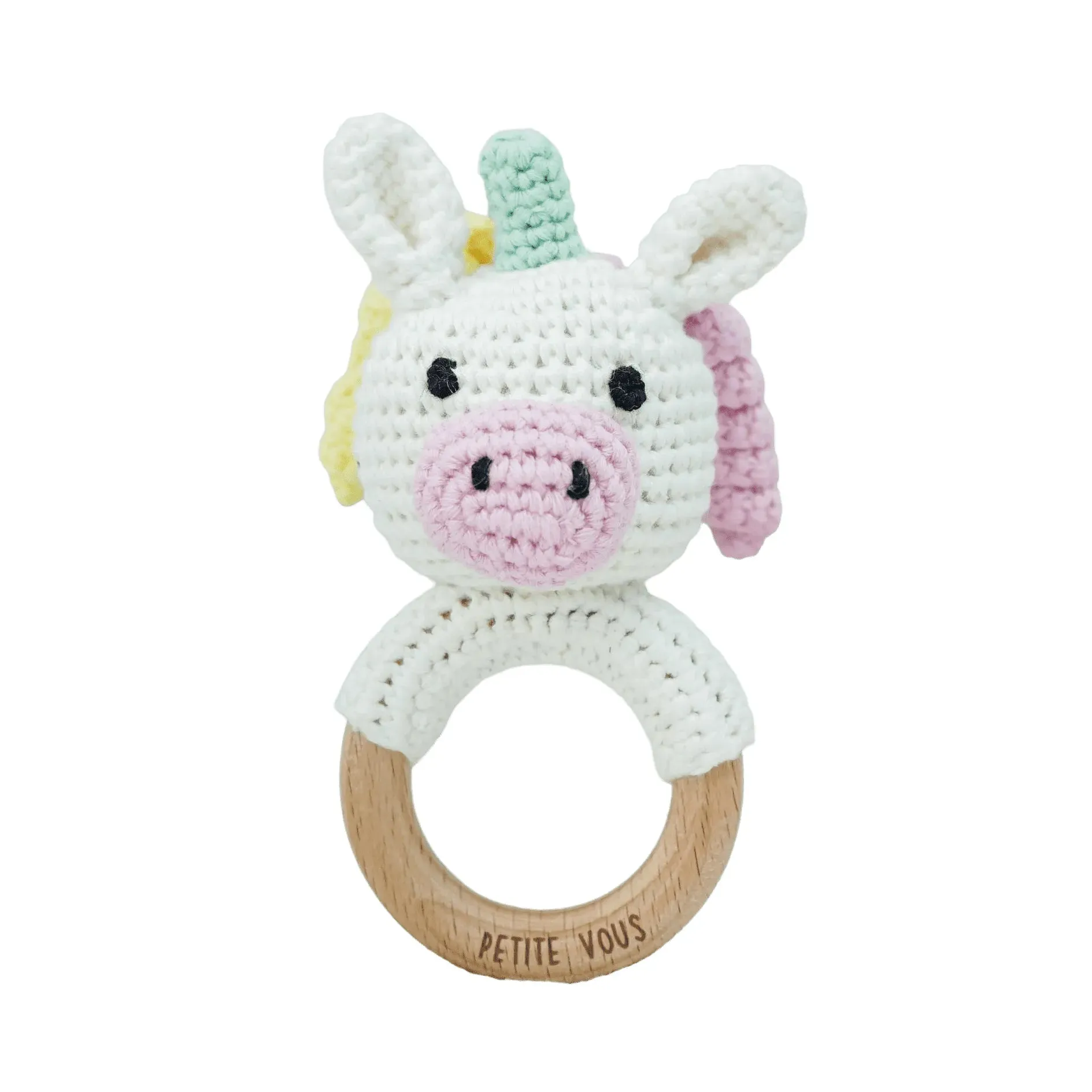 Crochet Ring Rattle - Isla Unicorn