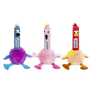 Crufts Squeaky Plush Bird Toy - Assorted