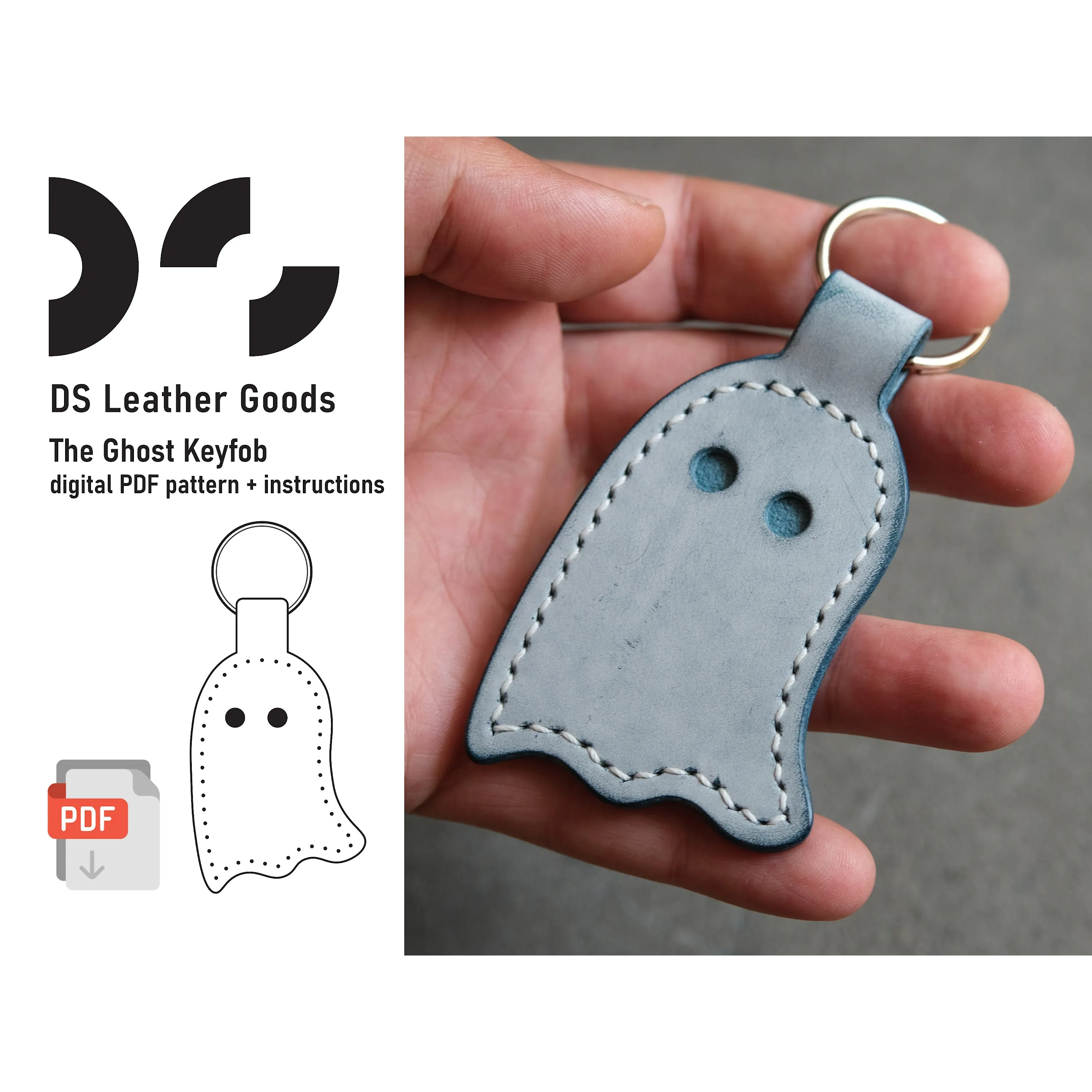 DS-089 The Ghost Key Fob Digital Pattern