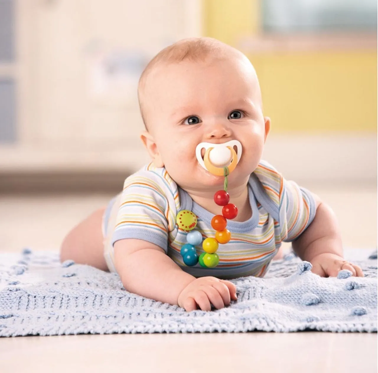 Haba Rainbow Pearls Pacifier Chain