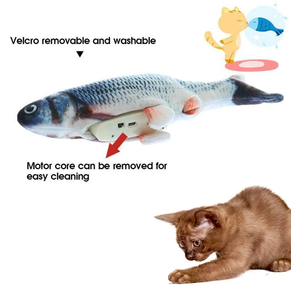 Interactive Floppy Fish Toy for Cats