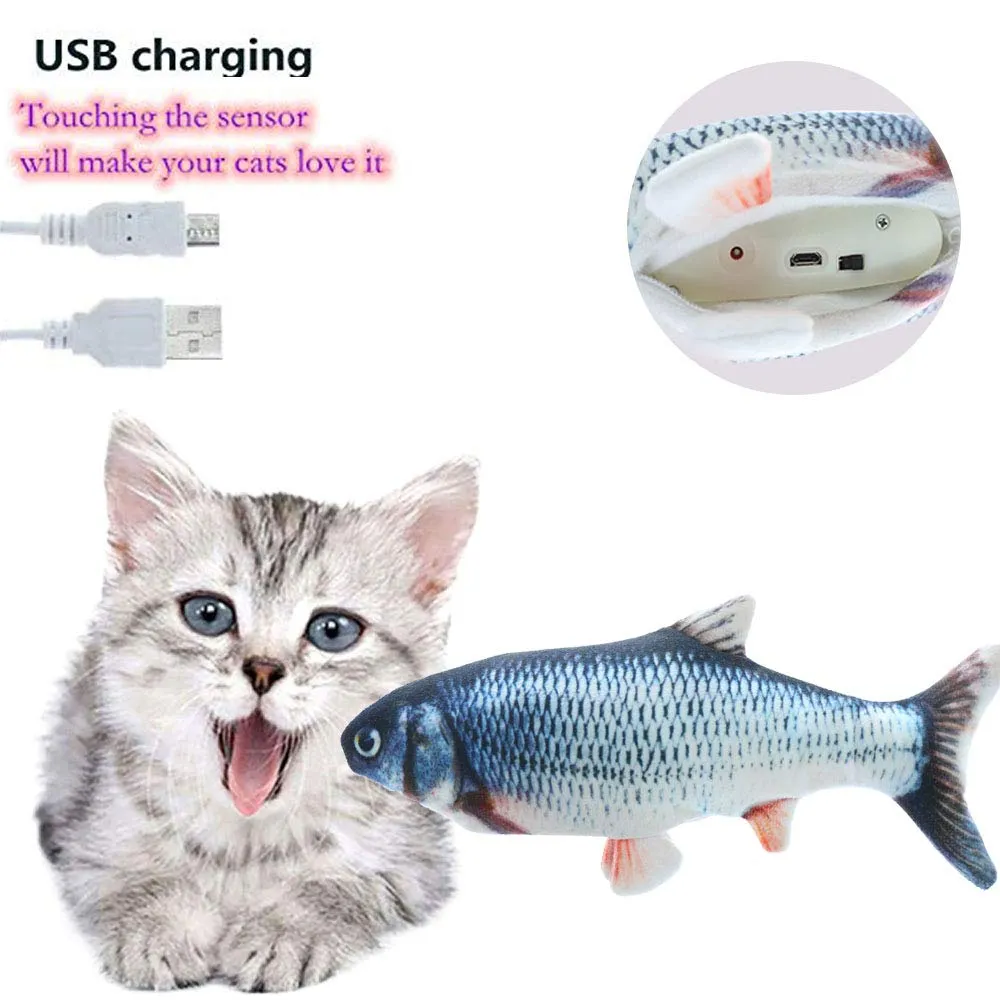 Interactive Floppy Fish Toy for Cats