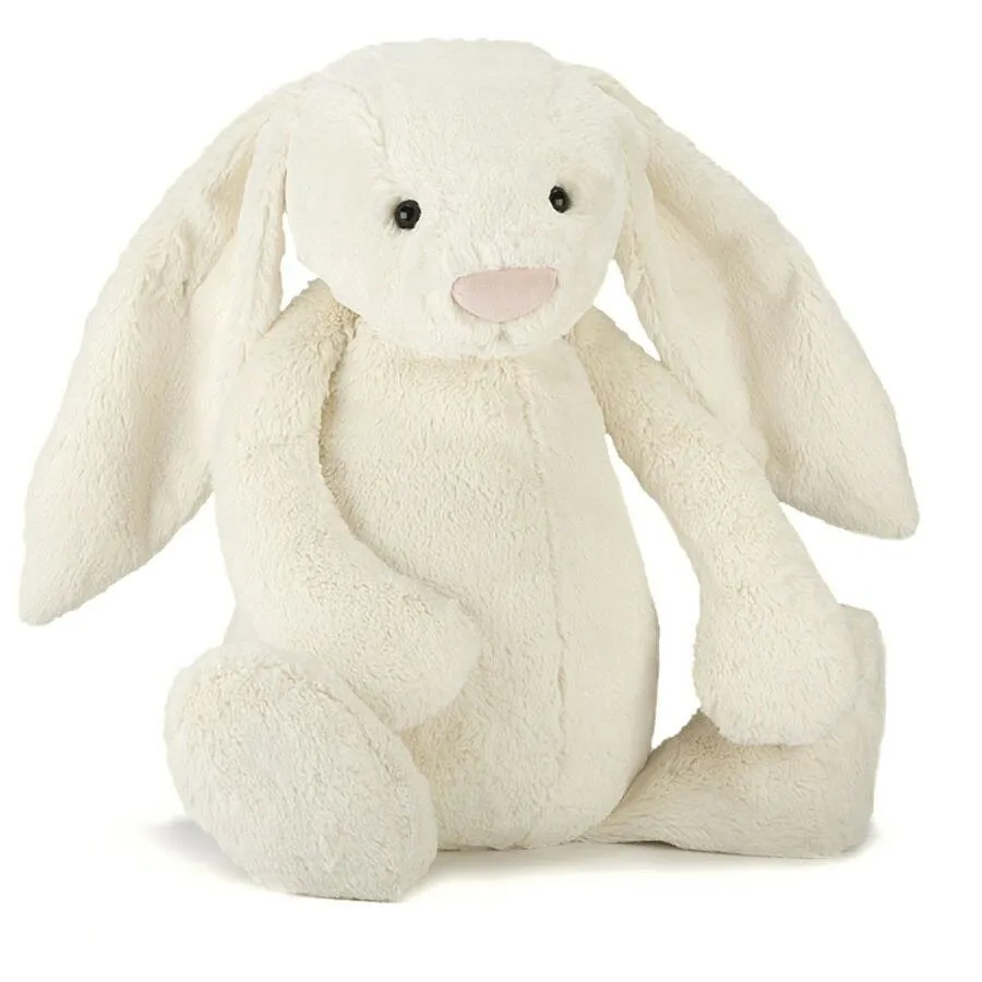 Jellycat Plush Toy Big Bashful Cream Bunny | White