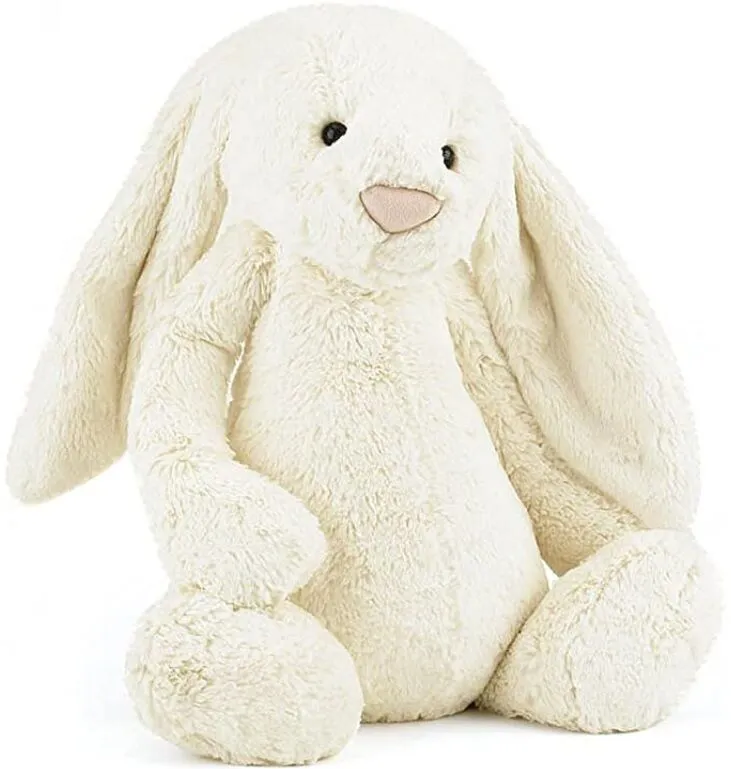 Jellycat Plush Toy Big Bashful Cream Bunny | White