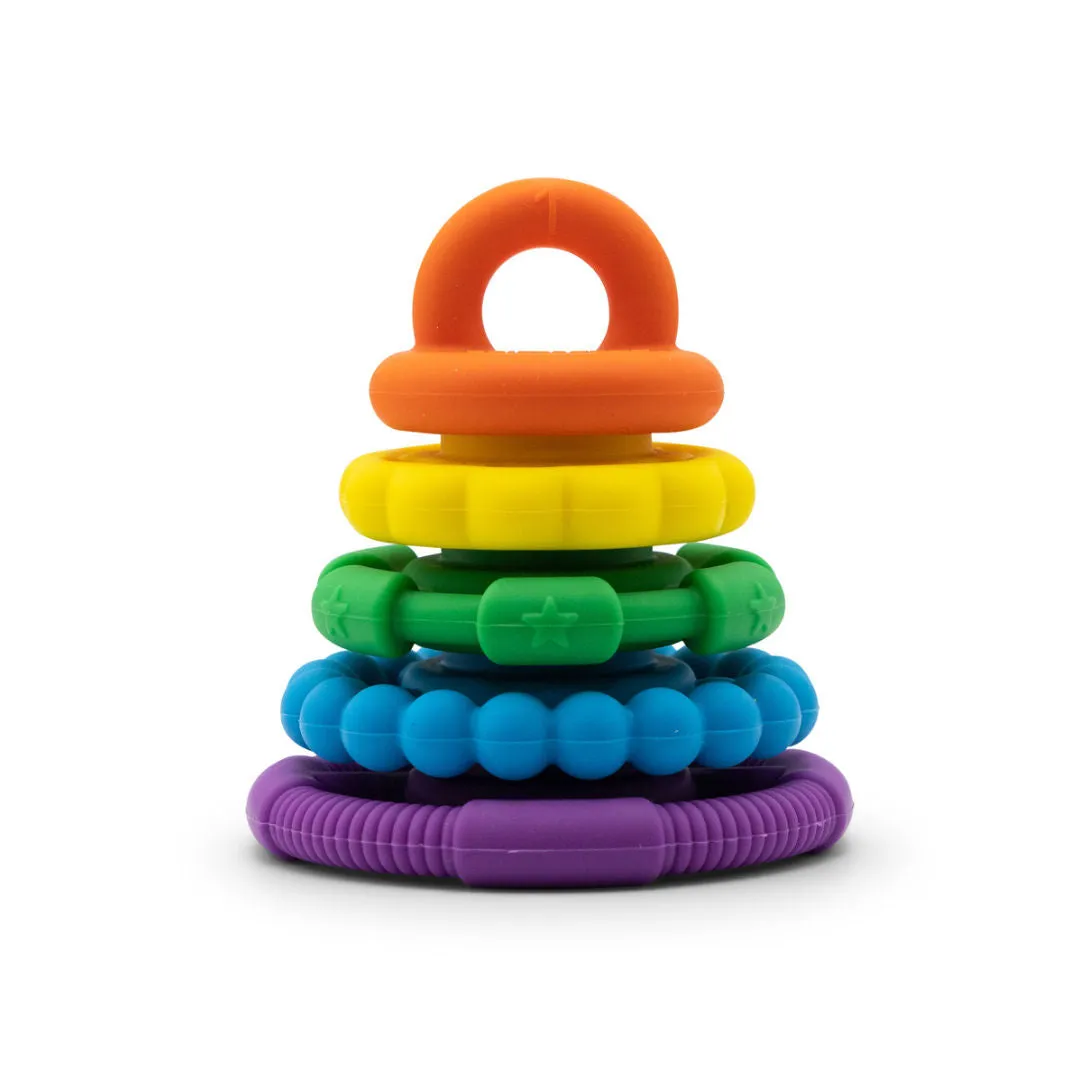 Jellystone Designs Rainbow Stacker Teether & Toy - Rainbow