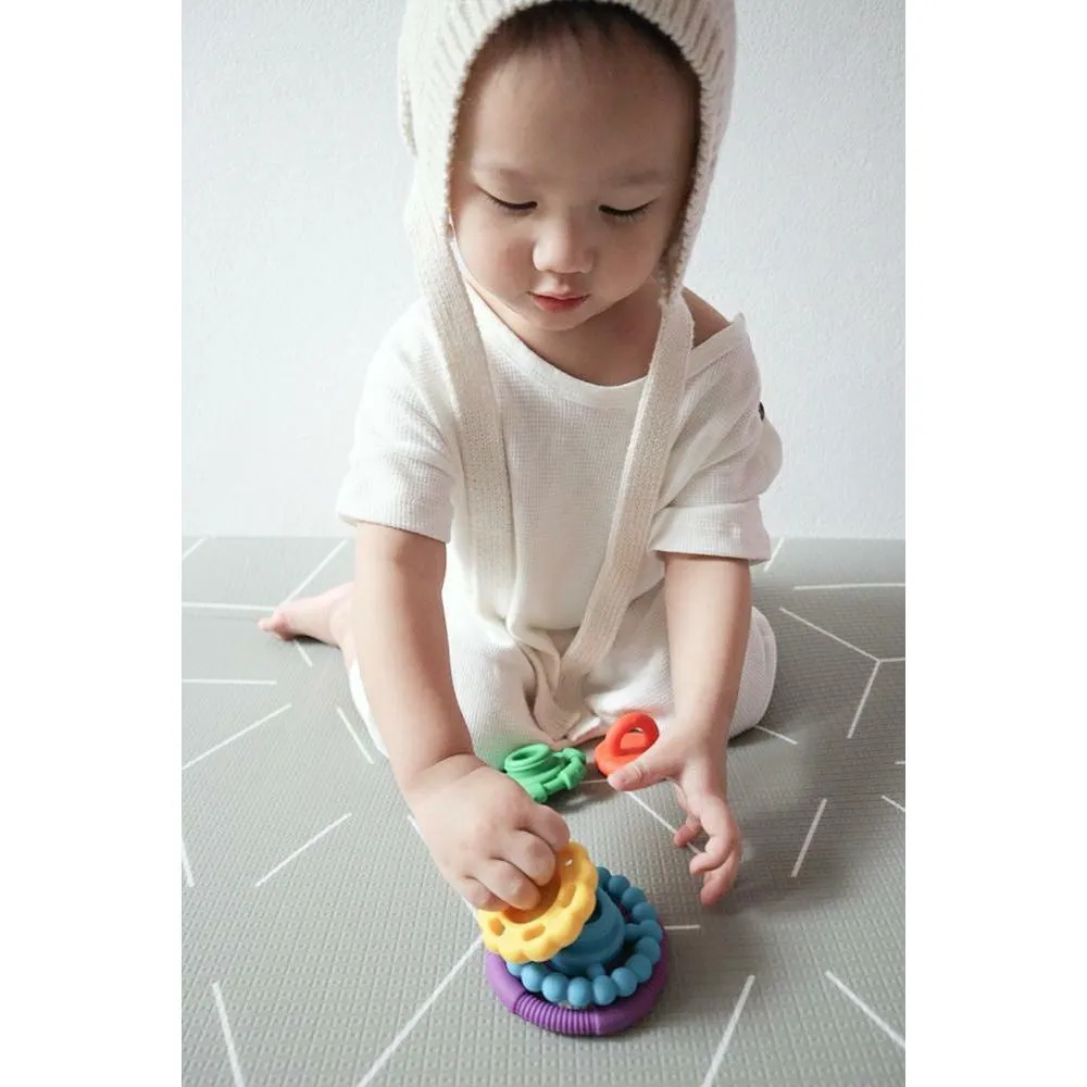 Jellystone Designs Rainbow Stacker Teether & Toy - Rainbow