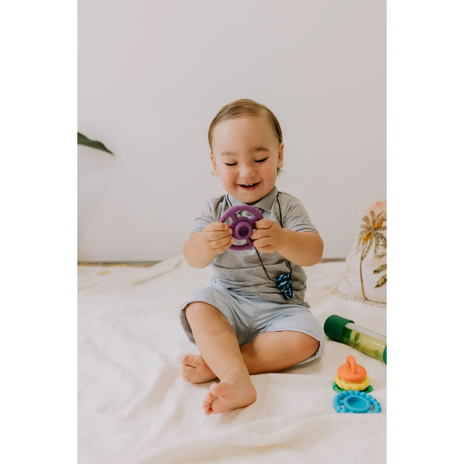 Jellystone Designs Rainbow Stacker Teether & Toy - Rainbow