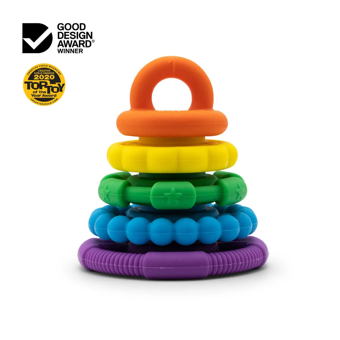 Jellystone Designs Rainbow Stacker Teether & Toy - Rainbow