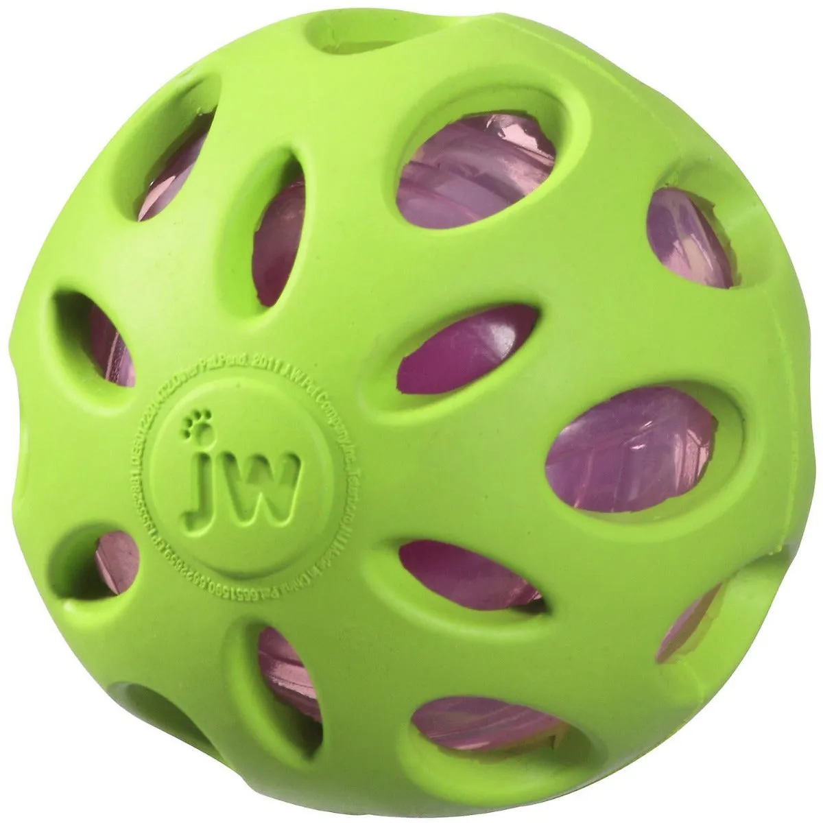 JW Pet Crackle Heads Ball Dog Toy