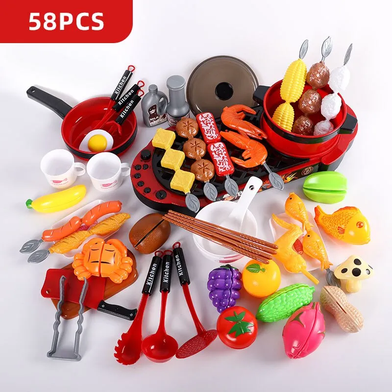 Kid's Mini Kitchen Cookware Play Set - Fun Pretend Cooking Toys!