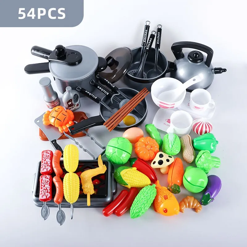 Kid's Mini Kitchen Cookware Play Set - Fun Pretend Cooking Toys!