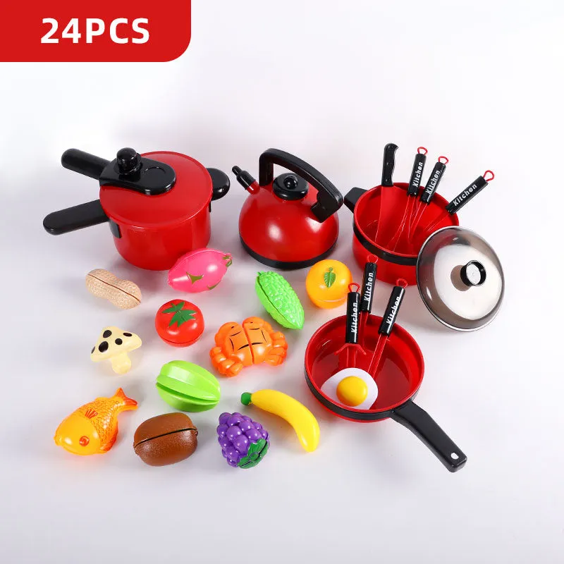 Kid's Mini Kitchen Cookware Play Set - Fun Pretend Cooking Toys!