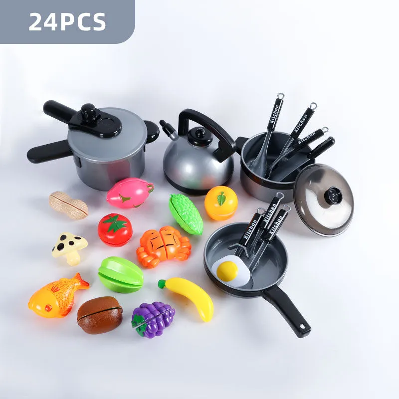 Kid's Mini Kitchen Cookware Play Set - Fun Pretend Cooking Toys!