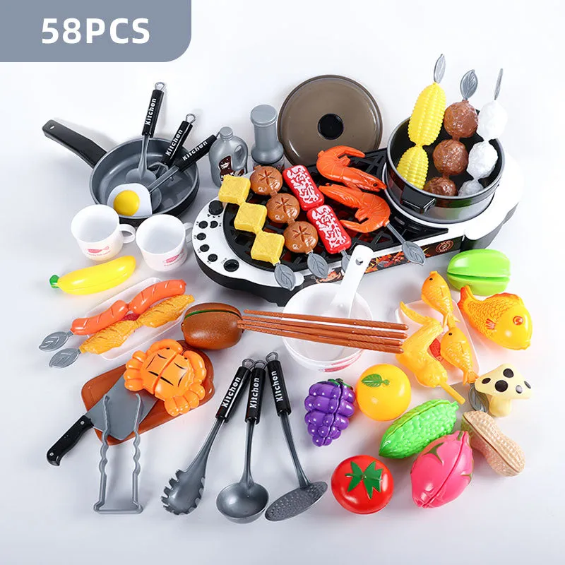 Kid's Mini Kitchen Cookware Play Set - Fun Pretend Cooking Toys!