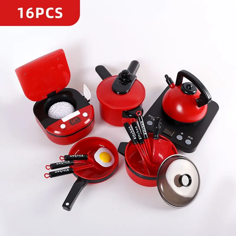 Kid's Mini Kitchen Cookware Play Set - Fun Pretend Cooking Toys!