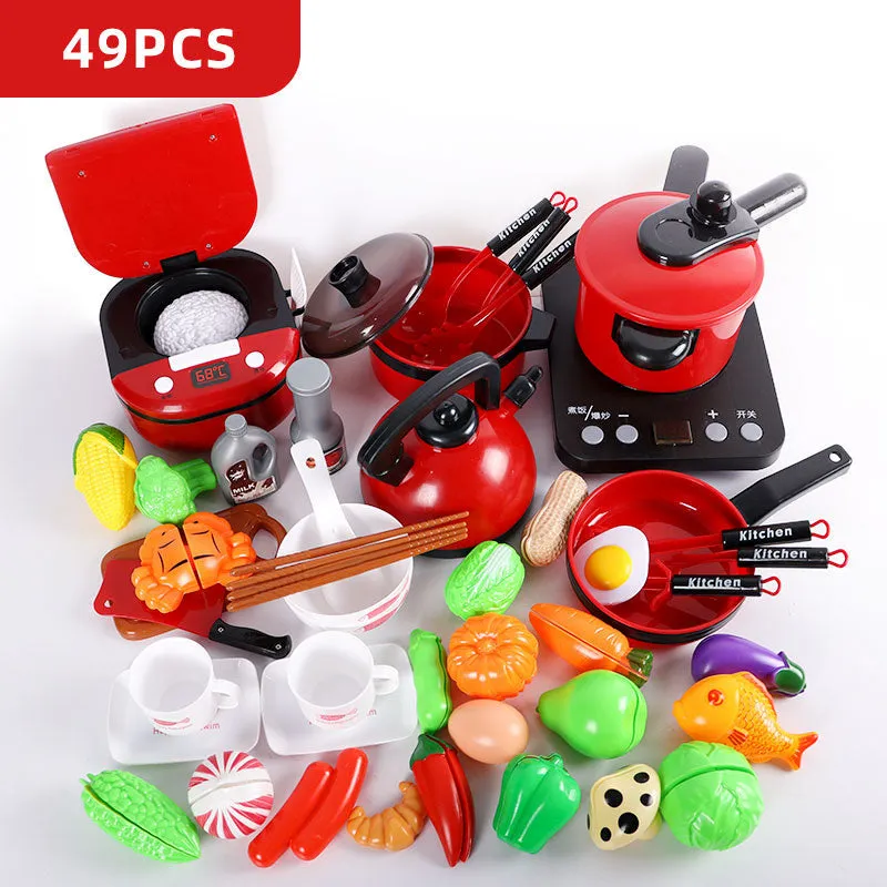 Kid's Mini Kitchen Cookware Play Set - Fun Pretend Cooking Toys!