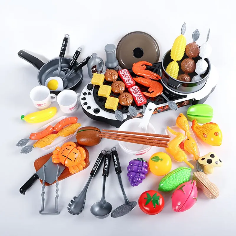 Kid's Mini Kitchen Cookware Play Set - Fun Pretend Cooking Toys!