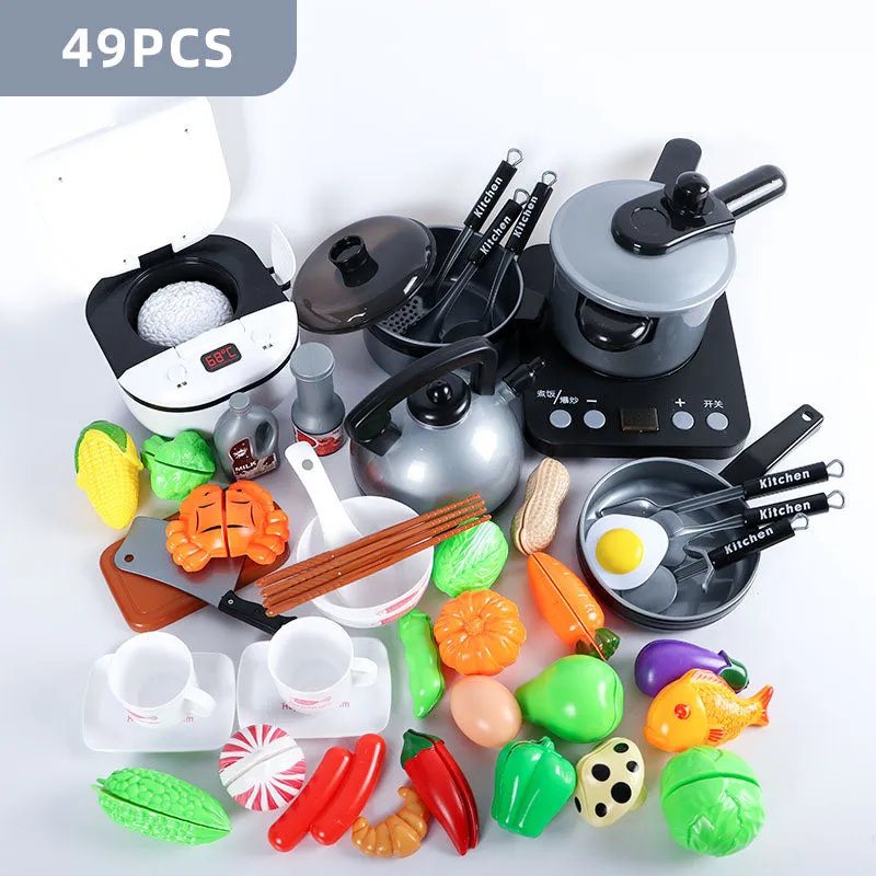 Kid's Mini Kitchen Cookware Play Set - Fun Pretend Cooking Toys!