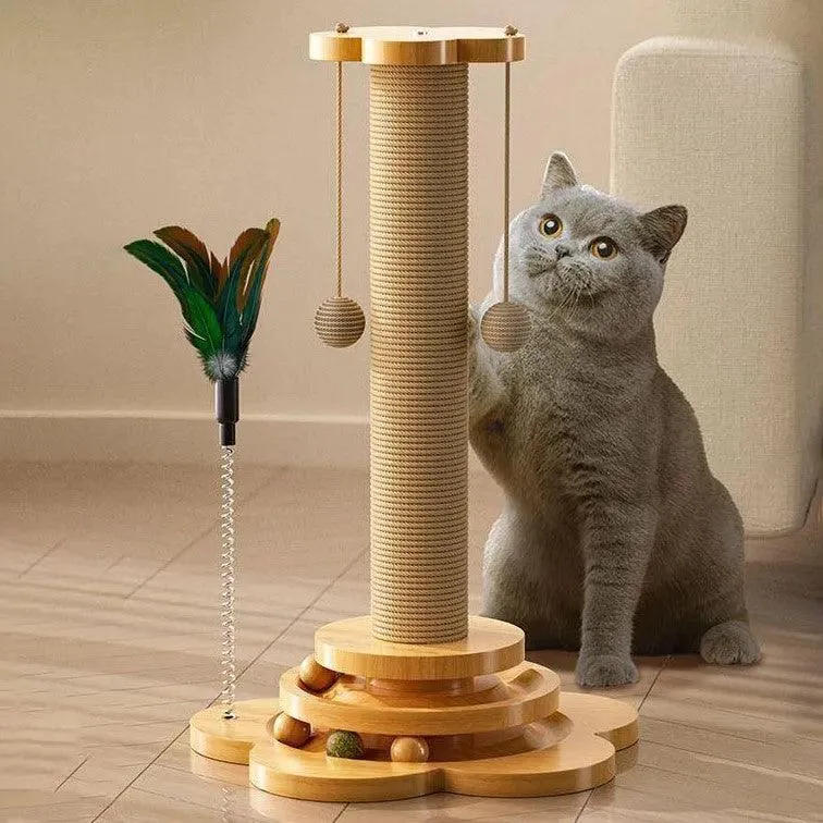 Kitty Klimb Wooden Cat Toy Tower Tracks