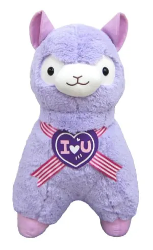 Llama Sweet Heart Alpaca 25" Prime Plush Purple