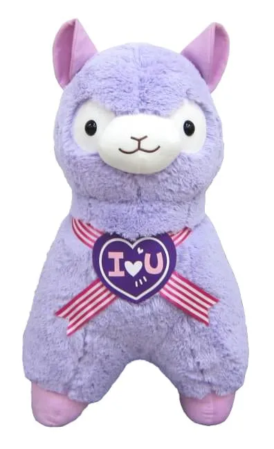 Llama Sweet Heart Alpaca 25" Prime Plush Purple