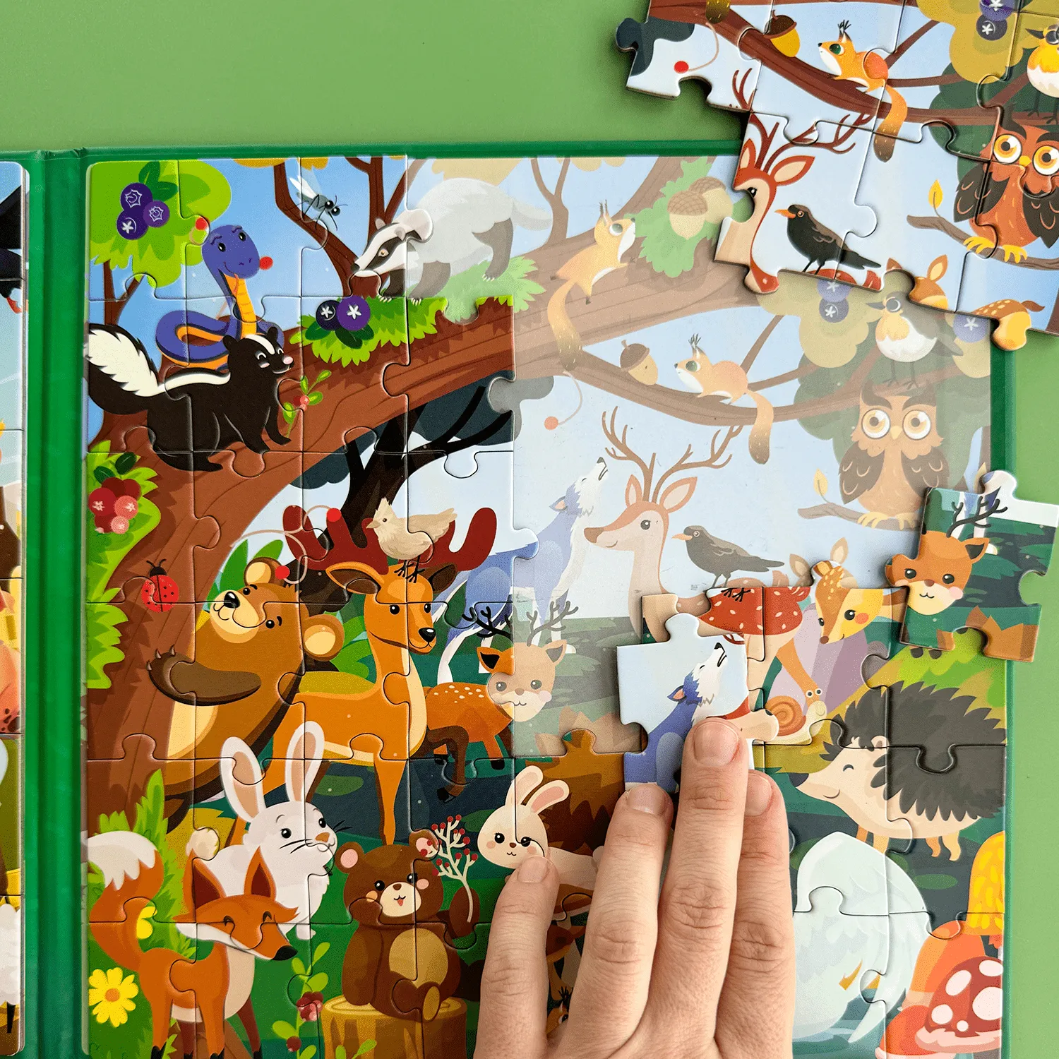 Magnetic Book 2x48 Pcs Puzzles for Kids | Farm & Forest