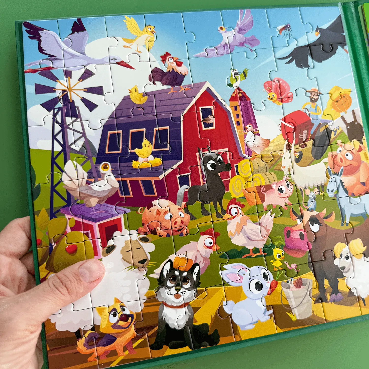 Magnetic Book 2x48 Pcs Puzzles for Kids | Farm & Forest