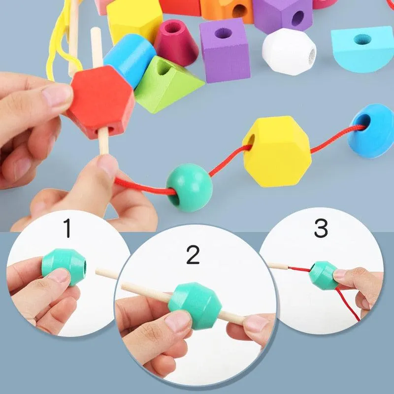 Montessori Wooden Toys Color Shape Matching Puzzle