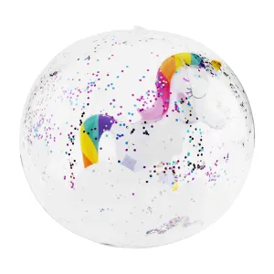 Mud Pie Glitter Beach Ball - Unicorn