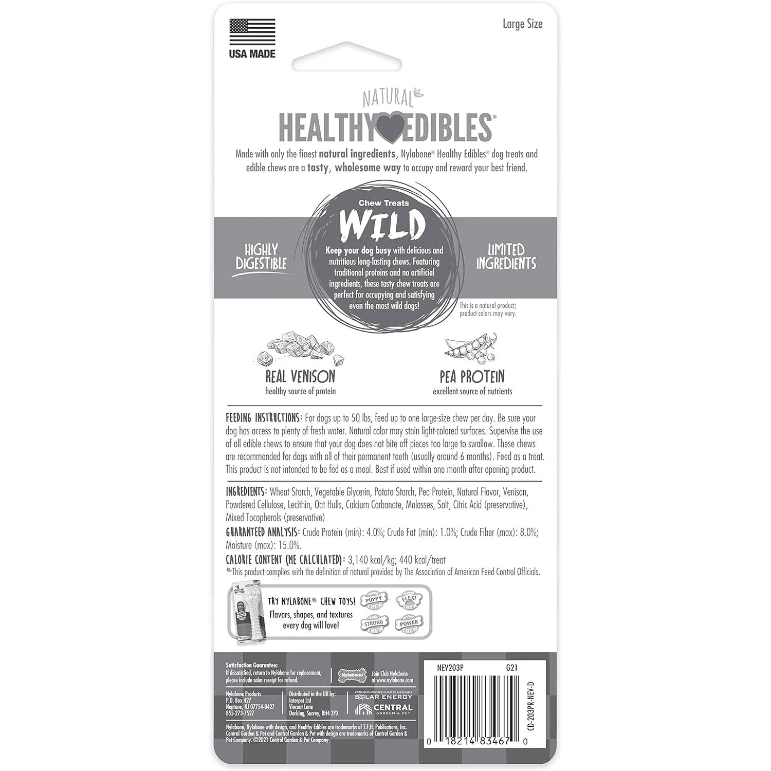 Nylabone Healthy Edibles WILD Venison Chew