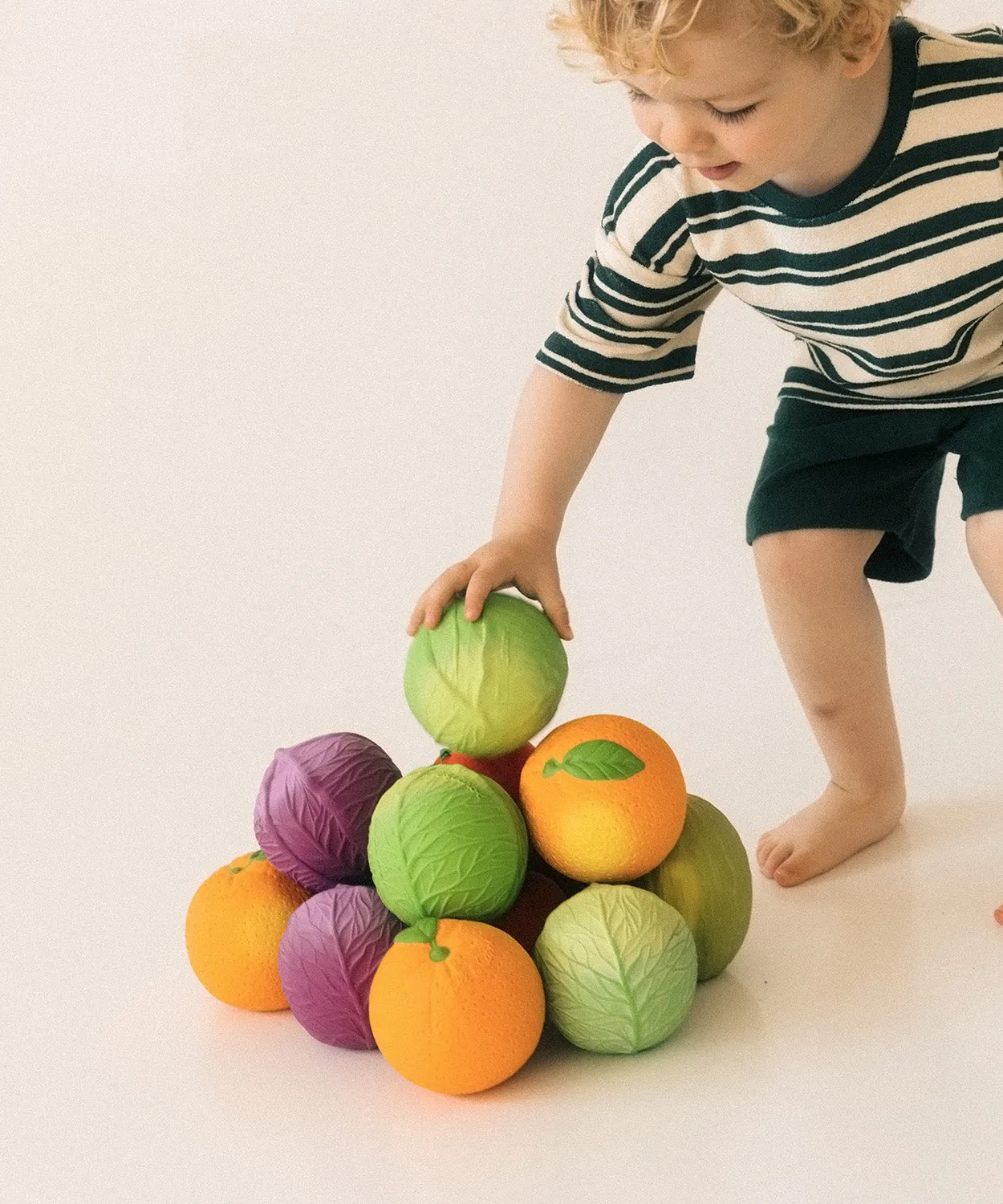 Oli & Carol Natural Rubber Baby Ball - Orange