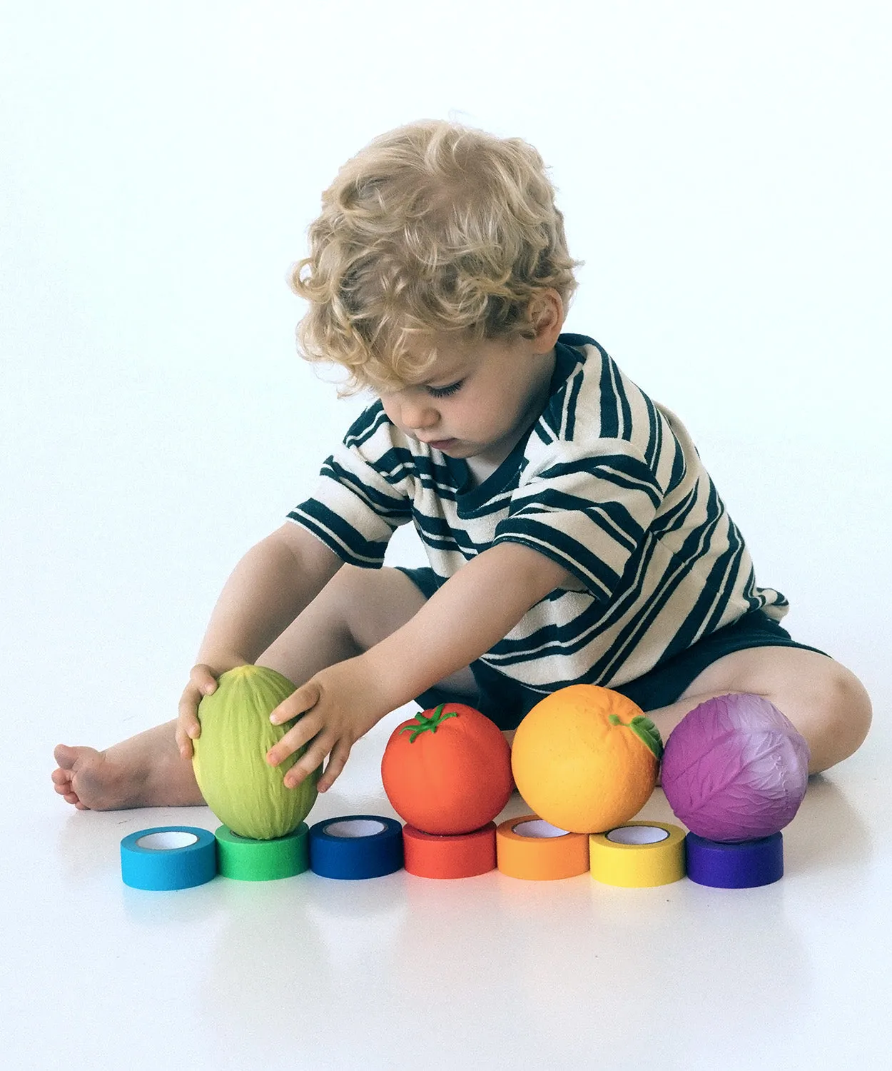 Oli & Carol Natural Rubber Baby Ball - Orange