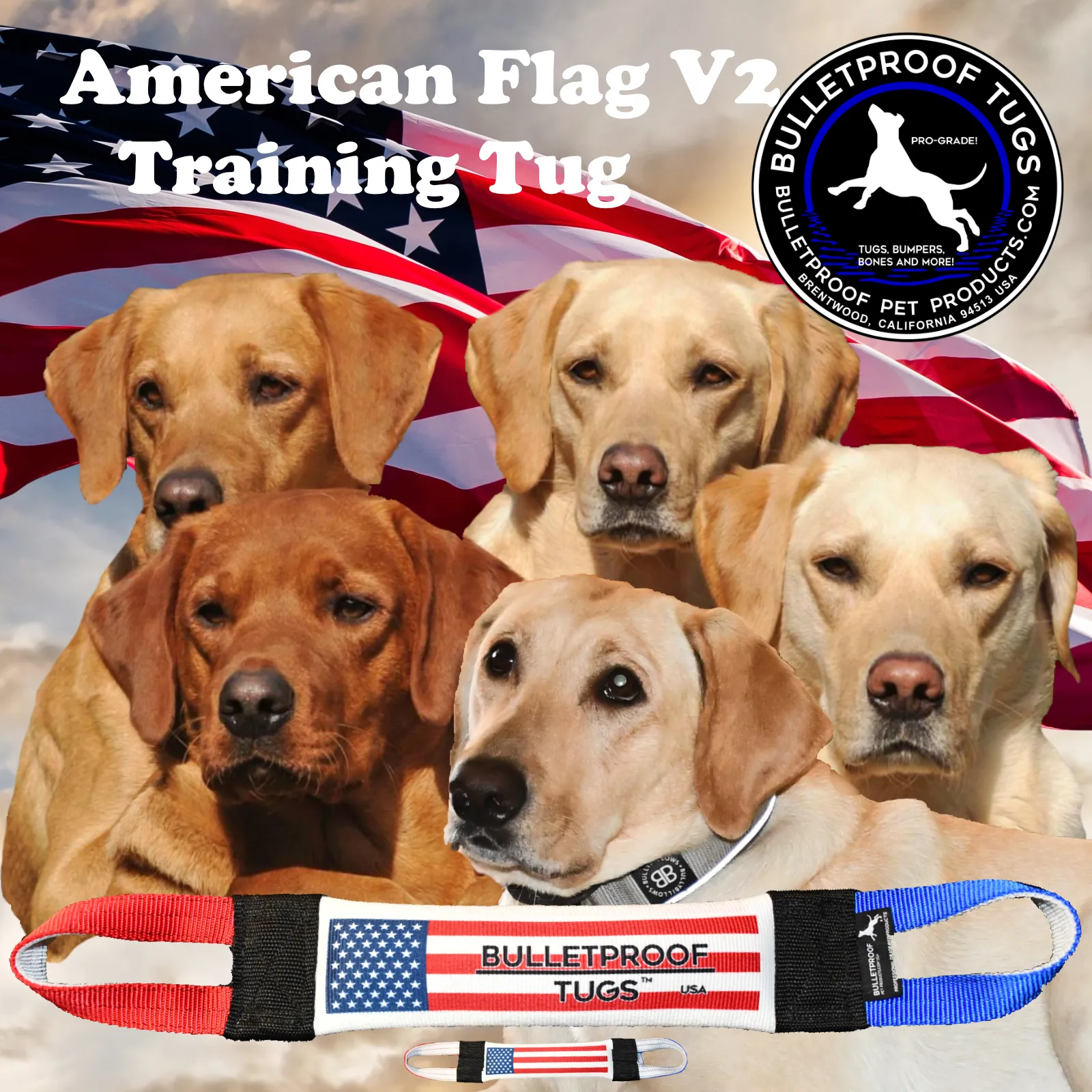 Patriotic Fire Hose Training Tug v2 - Flag Series