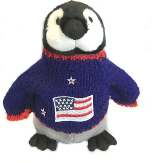 Patriotic Pete Plush Penguin (10" Tall)