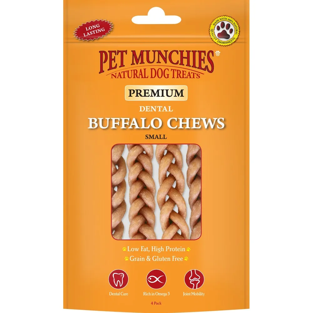 Pet Munchies Dog Buffalo Chews Small 4pk