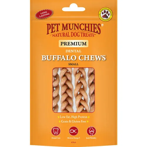 Pet Munchies Dog Buffalo Chews Small 4pk