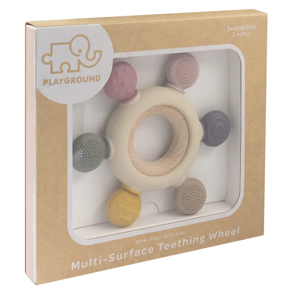 Playground Multi Surface Teething Wheel - Rose